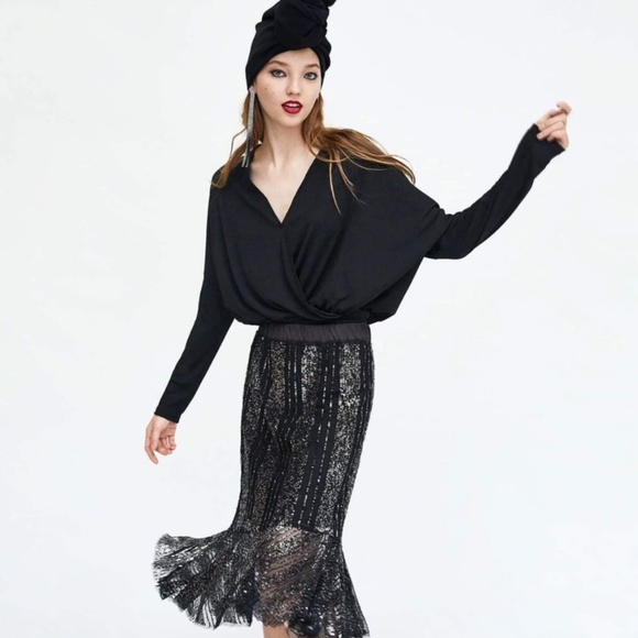 New Zara sequin midi skirt, size S - Picture 2 of 2